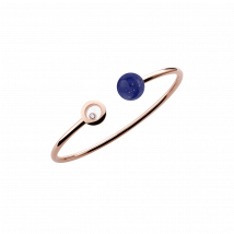 Chopard - Bracelet Happy Diamonds Planet for Women - Bangle, Ethical Rose Gold, Diamond, Lapis Lazuli - 0.05 Carats