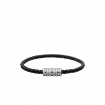 Chopard - Bracelet Ice Cube Bracelet Unisex - Black Leather - Silver-toned Metal