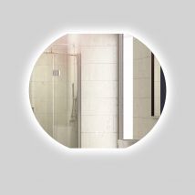 Specchio 5 mm semicircolare retroilluminato led interruttore touch *** misure 100x80 cm, tonalità dimmerabile 2700-4...