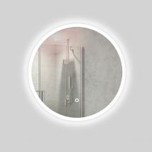 Specchio 5 mm tondo led interruttore touch struttura pvc pannello mdf *** misura Ø90, tonalità dimmerabile 2700-450...