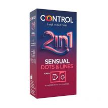 Control 2en1sensual Dots Y Lines 6 Unidades