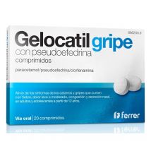 Gelocatil Gripe Con Pseudoefedrina 20 Comprimidos