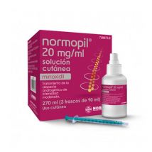 Normopil 20 Mg/ml Solución Cutánea 3 Frascos De 90 Ml