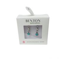 Benton Pharma Pendiente Aro Estrella Acero Plateado 1 Ud