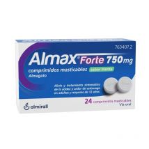 Almax Forte 750 Mg Sabor Menta 24 Comprimidos Masticables