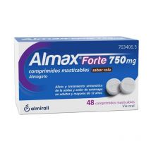 Almax Forte 750 Mg Sabor Cola 48 Comprimidos Masticables