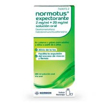 Normotus Expectorante 2 Mg/ml + 20 Mg/ml Solución Oral 200 Ml