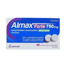 Almax Forte 750 Mg Sabor Menta 48 Comprimidos Masticables