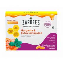 Zarbees Garganta Extracto Inmunidad Miel Limón 24 Comprimidos