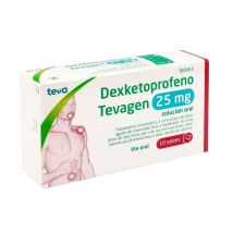 Dexketoprofeno Tevagen 25 Mg Solución Oral 10 Sobres