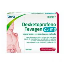 Dexketoprofeno Tevagen 25 Mg 10 Comprimidos Recubiertos Con Película