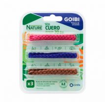 Goibi Pulsera Citronela Eco Cuero Trenza 3 Pulseras
