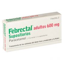 Febrectal Adultos 600 Mg 6 Supositorios