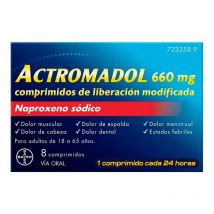 Actromadol 660 Mg 8 Comprimidos De Liberación Modificada