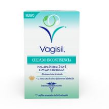 Vagisil Cuidado Incontinencia Toallitas Íntimas 2 En 1 12 Unidades