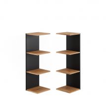 Vicco Scaffale a muro Antracite 30 x 95 cm Set di 2