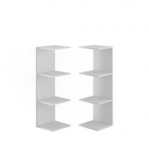 Vicco Scaffale a muro Bianco 30 x 95 cm Set di 2