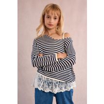 Pull en maille rayé