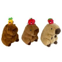 Peluche Capibara con frutto in testa 60 cm , 1 pezzo colore casuale
