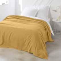 Plaids, deken Today  Jete de Lit 220/240 Gaze de coton TODAY Essential Ocre
