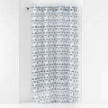 Vitrages Douceur d intérieur  PANNEAU A OEILLETS 140 x 240 CM VOILE SABLE IMPRIME GABI BLEU