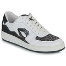 Lage Sneakers Bons baisers de Paname  LOULOU BLANC NOIR GLITTER