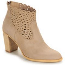 Enkellaarzen Myma  7750-MY00-VEL-TAUPE