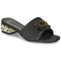 Slippers Exé Shoes  KATY-424-RAFFIA-BLACK