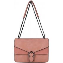 Sac Bandouliere Crazychic Sac Bandoulière Chaînes Anneau Bimatière Daim