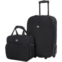 Valise David Jones Set Trolley Valise Cabine + Vanity NOIR
