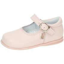 Ballerines enfant Bambineli 457 Chaussons à boucle en cuir rose