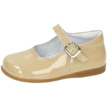 Ballerines enfant Bambineli 457 Escarpins à boucle en cuir verni camel