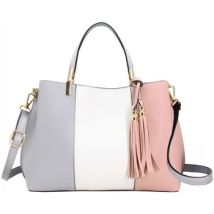 Sac à main Crazychic Sac à Main Ville Bande Multicolore