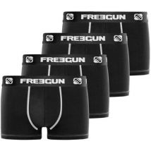 Boxers Freegun Lot de 4 Boxers homme coton Noir