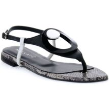 Sandales plates Priv Lab MOSAIC NERO ALLURE