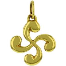 Pendentifs Bijoux Basques Pendentif croix basque or jaune 9 carats 20mm