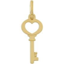 Pendentifs Brillaxis Pendentif clé avec coeur or 18 carats