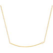 Collier Brillaxis Collier barrette or jaune et diamant 0.02