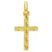 Pendentifs Brillaxis Pendentif croix effet diamanté 18 carats