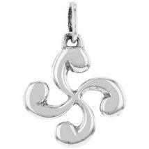 Pendentifs Bijoux Basques Pendentif croix basque "Lauburu" argent diamètre 15mm