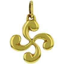 Pendentifs Bijoux Basques Pendentif croix basque or jaune diamètre 13mm