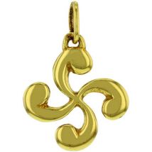 Pendentifs Bijoux Basques Pendentif croix basque or jaune 9 carats 19mm