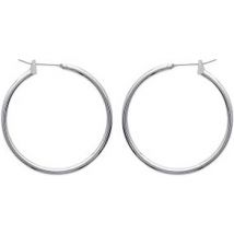 Boucles oreilles Brillaxis Créoles argent 30mm épaisseur 2mm