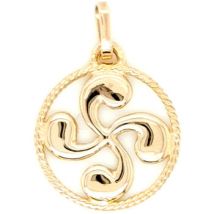 Pendentifs Bijoux Basques Croix basque cerclée or jaune 9 carats