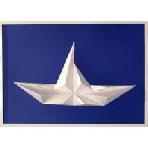 Tableaux, toiles Polygone Origami Bateau