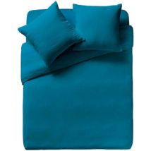 Housses de couettes Essix Housse de couette Tendresse en gaze de coton lavée - Paon