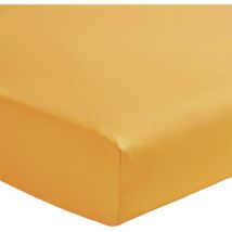 Draps housse Essix Drap housse Sahara en percale de coton 80 fils 180 x 200 cm