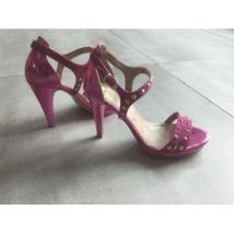 Sandales Even&Odd Escarpins nu pied fuschia version rock