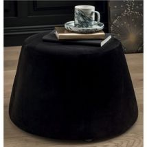 Malles, coffres de rangements Lefebvre-Textile Pouf recouvert de velours noir 31.5 x 34 x 46.5 cm