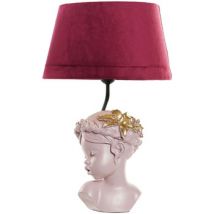Lampes à poser Item International Lampe rose fillette en résine 47.5 cm